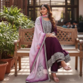 Noorie 108, Rich Wine Purple timeless premium shalwar set. 