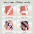 1/2/5Pcs French Plaid Nail Art Brush Set Ultra-Fine Liner Flat Brush for Grid Pattern UV Gel French Tip Ombre Salon Home DIY.