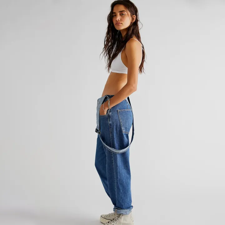 Washed%20Denim%20Overalls%20For%20Women,%20Internet%20Celebrity%20Style,%20Age-reducing,%20Loose%20Wide-leg%20Floor-length%20Trousers,%20Denim%20Overalls%20-%20Image%205