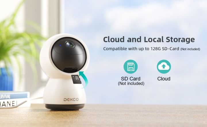 DEKCO%202K%20Indoor%20WiFi%20IP%20Security%20Camera%20360-Degree%20Baby%20Monitor,%20Motion%20Tracking,%20Night%20Vision,%202%20Way%20Audio,%20Compatible%20with%20Alexa%20-%20Image%207