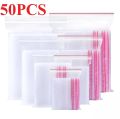 50PCS Reusealable Clear Zip Lock Plastic Bag multiple sizes to choose from small 5 sizes. 