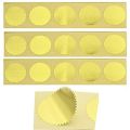 100pcs Embossing Stickers Blank Metallic Gold Certificate Seals Embossed Foil Stickers Scallop Edge Stickers Embosser Stamp Seal. 