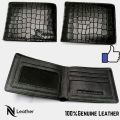 MODEL : NCC-02 Pure Cow Leather Stylish Crocodile Desighn Belt. Moneybag Combo  Soft Leather. 