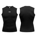 Compression Shirt Men Running Vest Summer Ice Silk Quick-drying Sports Sleeveless T-shirt Tight Basketball Gym Fitness Clothing. 