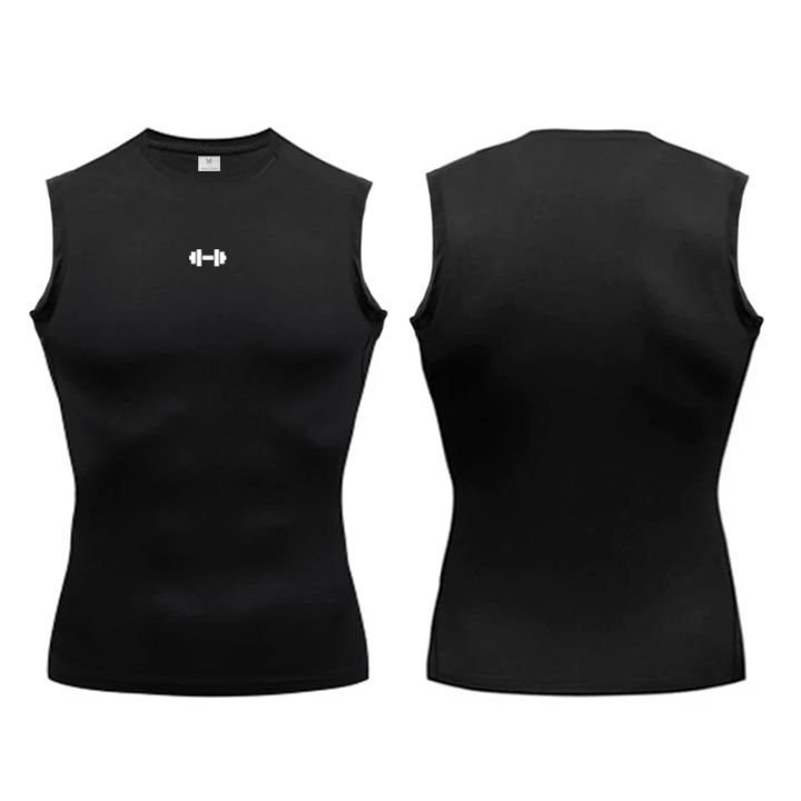 Compression%20Shirt%20Men%20Running%20Vest%20Summer%20Ice%20Silk%20Quick-drying%20Sports%20Sleeveless%20T-shirt%20Tight%20Basketball%20Gym%20Fitness%20Clothing%20-%20Image%203