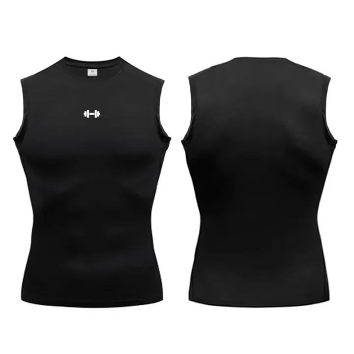 Compression%20Shirt%20Men%20Running%20Vest%20Summer%20Ice%20Silk%20Quick-drying%20Sports%20Sleeveless%20T-shirt%20Tight%20Basketball%20Gym%20Fitness%20Clothing%20-%20Image%203