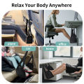 Newest Airplane Foot Hammock Airline Foot Rest With Removable Pad Adjustable Strap Foot Hammock With Menory Foam For Travel. 