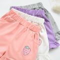 Kids Shorts Strawberry Printed Lace Baby Shorts Toddler Summer Clothes for Girls 2 To 7 Years Kids Shorts. 