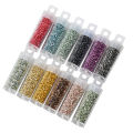 1200Pcs/Tube Metallic Japan Beads Uniform 2.0 Japan Embroidery Glass Mini Beads Charms For Jewelry Making Diy Accessories. 