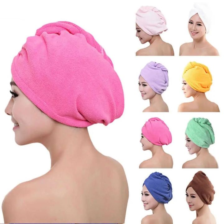 Best Quality Twist Dry Shower Microfiber Hair Wrap Towel Drying Spa Bath Head Hat Cap Women