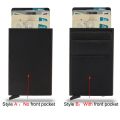 Rfid Smart Bank Credit Card Holder Wallet Metal Thin Slim Men Wallets Pop Up Minimalist Wallet Black Metal Bank Cardholder Case. 