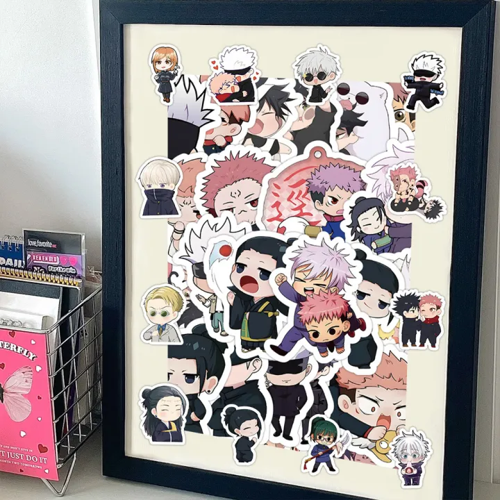 30/60/180pcs%20Jujutsu%20Kaisen%20Anime%20Stickers%20Cute%20Satoru%20Gojo%20Itadori%20Yuji%20Stationery%20Cartoon%20Sticker%20Phone%20Laptop%20Diary%20Kawaii%20-%20Image%204