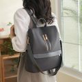 Louis Well New Cute Women Girls Bagpack For Going University 13 Inches Hieght With Single Shoulder Strap Black And Grey Bagpack Waterproof Anti-Theft. 