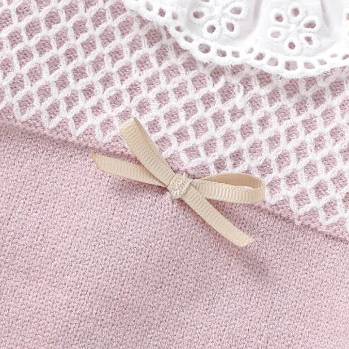 2pcs%20Autumn%20Winter%20Doll%20Collar%20Long%20Sleeve%20Sweaters%20+%20Solid%20Color%20Long%20Pants%20Baby%20Girls%20Clothing%20Sets%20Baby%200-9M%20Tops%20&%20Bottoms%20-%20Image%205