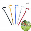 5pcs Camping Tent Stakes, Aluminum Ground Stakes, Hard Metal Tent Pegs, Heavy Duty Steel Yard Camping Stakes Tarp Hooks. 