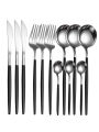 12pc Thin stainless steel cutlery set Portugal steak knife and fork dessert spoon coffee spoon.