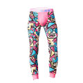 Men's long Johns thermal pants cotton thin winter personality bottom-line pants trend youth cotton pants slim underpants.