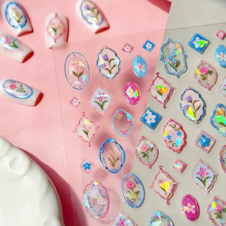 Elegant%20Oriental%20Metal%20Flower%20Frame%20Nail%20Stickers%20Crystal%20Rhinestone%20New%20Chinese%20Style%205D%20Design%20Self%20Adhesive%20Manicure%20Decal%20-%20Image%203