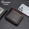 Men's Short Wallet Zipper Coin Purse With Multiple Card Slots Wallet Trend.