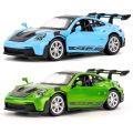 1/36 Porsche 911 GT3 918 Spyder Taycan Toy Car Racing Model RMZ CiTY Diecast Metal Miniature Collection  For Boys Children. 