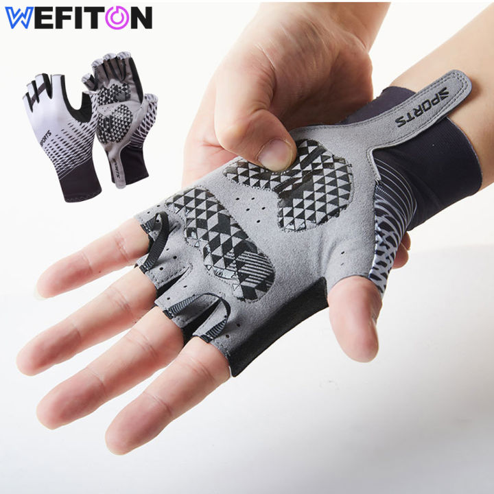 1Pair Cycling Bike Gloves,5MM Padded Half Finger Bicycle Gloves,Summer Road Bike Gloves for Cycling,Running,Working Out