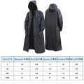 Black Fashion Adult Waterproof Long Raincoat Women Men Rain Coat Hooded For Outdoor Hiking Travel Fishing Climbing Thickened. 