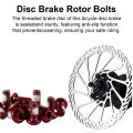 CNC Disc Brake Rotor Bolts，T25 Steel Bicycle Bolts Kit for MTB/Road Bike, 12Pcs. 