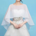 Women's Chiffon Cape Bolero Femme Mariage Chalas Mujer Evening Wedding Bridal Jacket Wraps Accessories Peleryna Cloak Boda Shawl. 