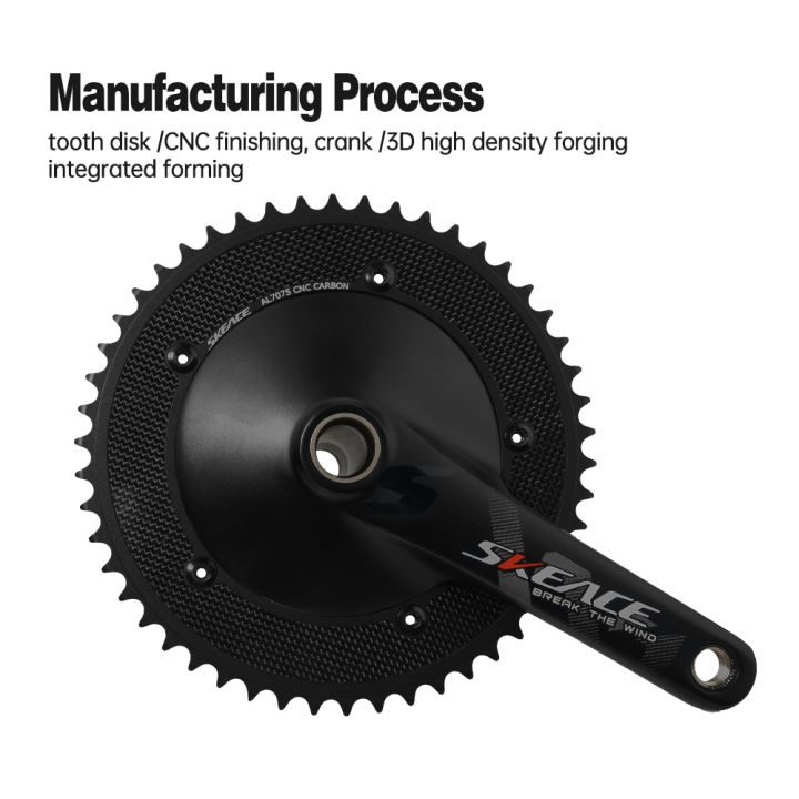 SKEACE%20Break%20The%20Wind%20Hollowtech%20Crankset%2049T%20Carbon%20Chainwheel%20165mm%20Aluminum%20Alloy%20Fixed%20Gear%20Bike%20Crank%20For%20Track%20Bicycle%20-%20Image%205
