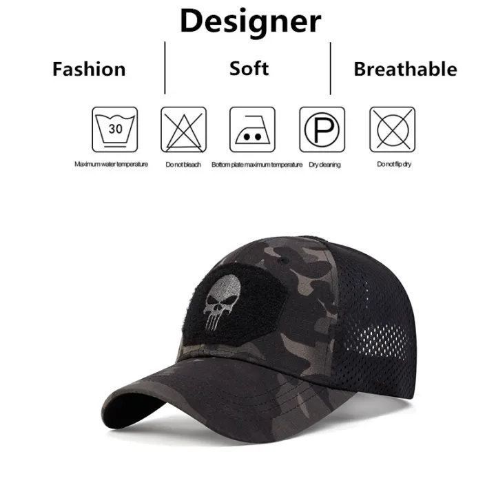 Unisex%20Skull%20Embroidered%20Top%20with%20Patch%20Breathable%20Baseball%20Caps%20Spring%20and%20Autumn%20Outdoor%20Adjustable%20Casual%20Hat%20Sunscreen%20Hat%20-%20Image%206