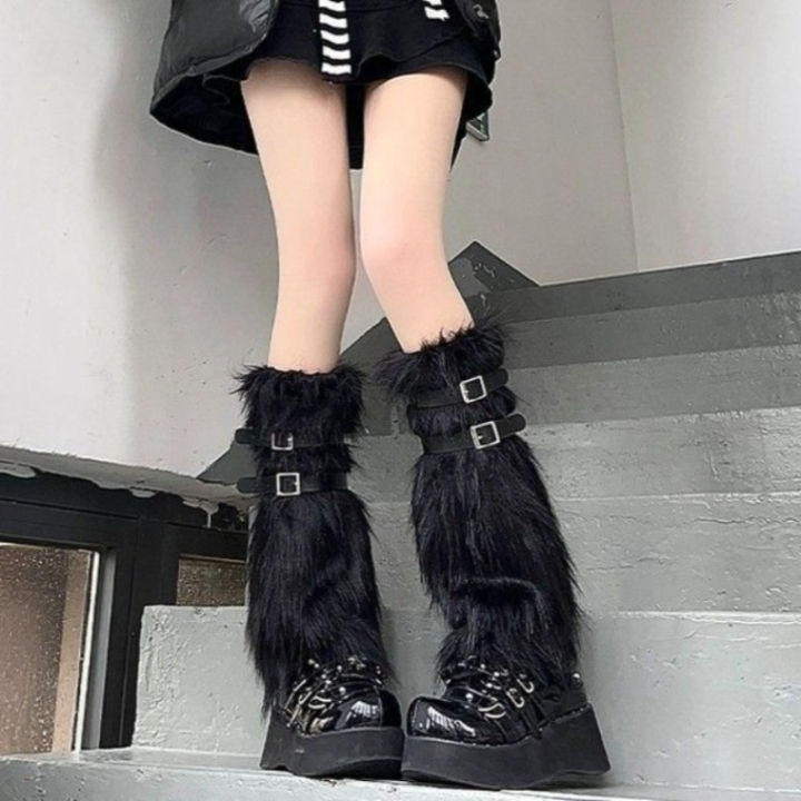 Furry%20Leg%20Warmers%20Women%20Sweet%20Lolita%20Leather-Buckle%20Plush%20Leg%20Covers%20Y2k%20Hottie%20Subculture%20JK%20Long%20Socks%20Punk%20Gothic%20Foot%20Covers%20-%20Image%203