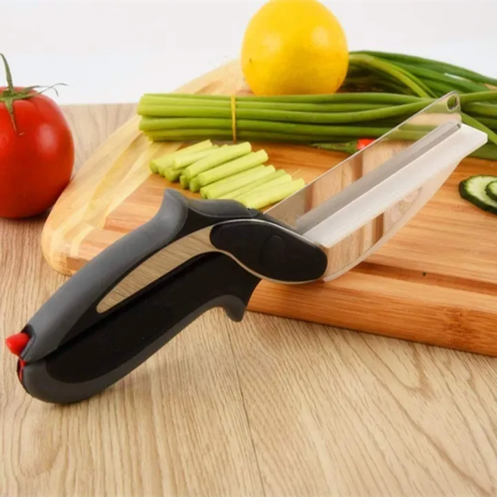 Dobeli%20Separable%20Stainless%20Steel%20Barbecue%20Steak%20Cutting%20Shear%20Household%20Vegetable%20Scissors%202%20In%201%20Multi%20Kitchen%20Tool%20Fruit%20Knife%20-%20Image%203