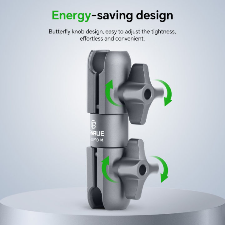 FANAUE%20Aluminum%20Double%20Socket%20Swivel%20Arm%20for%2020mm%20Ball%20Head%20Base%20Adapter%20for%20Gopro%20insta360%20Bike%20Motorcycle%20Camera%20Extension%20Arm%20-%20Image%204