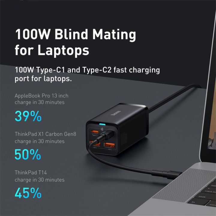 Baseus%2065W/100W%20GaN%20Charger%20Desktop%20Laptop%20Fast%20Charger%204%20in%201%20Adapter%20For%20iPhone%2015%2014%2013%20Pro%20Max%20Phone%20Charger%20%20%20-%20Image%203