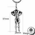 Stainless Steel Gym Bodybuilding Fitness Pendant Necklaces Classic Charm Sporty Long Chain Gym Necklaces For Men - Friday Fig. 