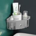Punch Free Wall Mounted Tripod Bathroom Corner Wash Rack Bathroom Bathroom Storage Rack. 