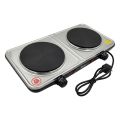 Hot Plate Hachi ( YO025 ) Double Burner - 2000W Electric Infrared Cooker - Dual Burner Portable Table Top Stove. 