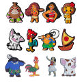 8-12pcs Disney Moana Shoe Charms Decorations Cartoon DIY Clog Sandals Shoe Accessorie Decorations Kids X-mas Gifts. 