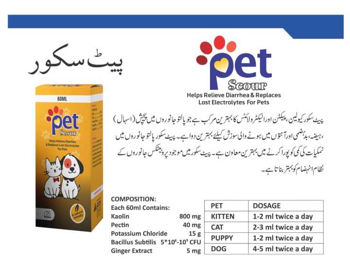 Pet Scour Antidiarrheal Solution For Pets