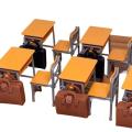 3/6PCS 1/12 Dollhouse Miniature Classroom Backpack Ornaments Leisure Vintage Mini Desk Simulation Schoolbags Furniture Model. 