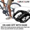 BUCKLOS Mountain Bike Pedals 3 Sealed Bearing PD-M680 Dual Clipless Flat & Lock Pedal Aluminum Cycling Pedals Fit Shimano SPD. 