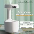 Anti-Gravity Humidifier - Aromatherapy Scent Mini Humidifier - 600ml  Clock Time LED display Water Drop Humidifier - diffuser droplet backflow Air humidifier. 