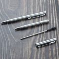 Pocket Stainless Steel Ballpoint Pen 0.7mm Black Blue Ink Refill Portable Mini Metal Ballpen Stationery Office School Supplies.