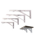 Motorhome Silver Finish Thickened Stainless Steel Mini Folding Table Car Accessories Campervan Folding Bracket Table Shelf.