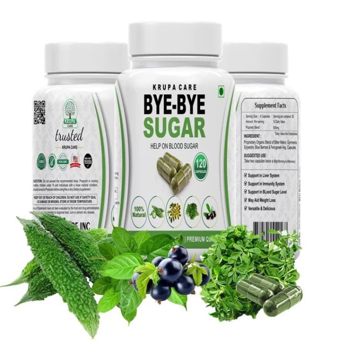 BYE BYE Suger Help on Blood Sugar , Diabetic Supplement 60 capsuals