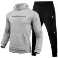 Mens Tracksuit Casual Printing Sweatshirt Sweatpants 2 Pcs Set Sports Jogging Mens Clothing Fitness Hoodies Sportswear Outfits. 