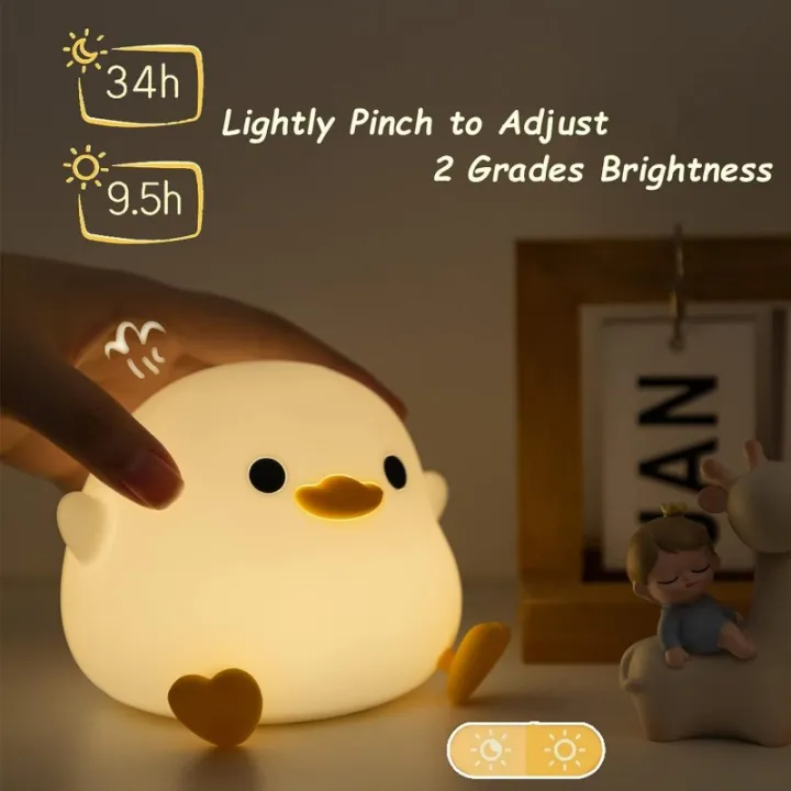 DoDo%20Duck%20Night%20Light%20Cute%20Duck%20Silicone%20Dimmable%20Nursery%20Nightlight%20Rechargeable%20LED%20Bedside%20Lamp%20Baby%20Bedrooms%20Living%20Room%20-%20Image%203