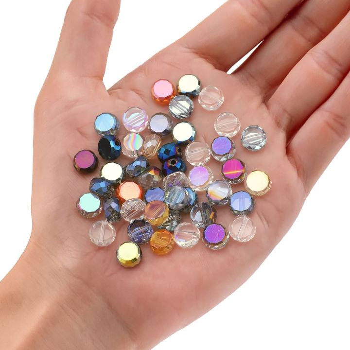 70pcs%20Jewelry%20Diy%20Making%20Crystal%20Accessories%20Flatback%20Round%20Bead%208mm%20Faceted%20Glass%20Loose%20Beads%20Cheap%20Beading%20Wholesale%20In%20Bulk%20-%20Image%206