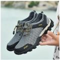 Summer Men's Mesh Sports Shoes Fashion Mountaineering Breathable Lightweight Anti Slip Shoes Outdoor Travel Running Casual Shoes. 