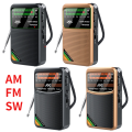 Portable Radio AM FM SW Pocket Radios with Rechargeable Battery Built in Speaker with HD Display Screen Mini FM Receiver Radios. 